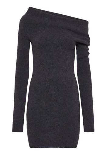 Ferragamo drop-shoulder long-sleeve knitted dress - Nero