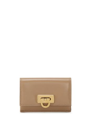 Ferragamo Credit card holder with Gancini clasp - Toni neutri