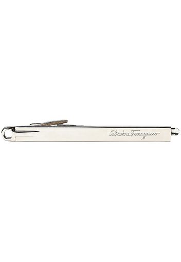 Ferragamo engraved-logo tie pin - Argento