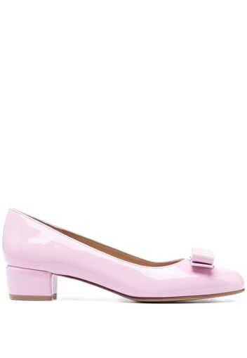 Ferragamo 30mm bow-detail leather pumps - Rosa