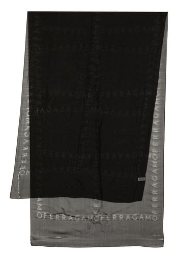 Ferragamo Stola con motivo FF jacquard - Nero