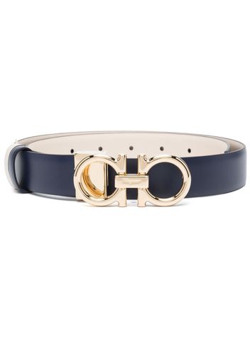 Ferragamo crystal-embellished Gancini buckle belt - Blu