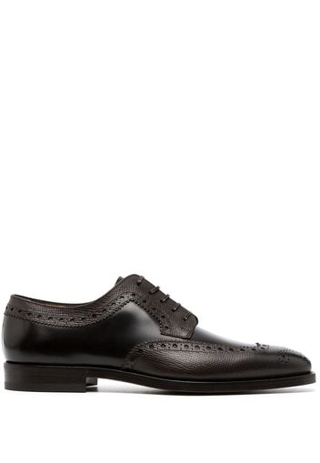 Ferragamo Western-style leather derby shoes - Marrone