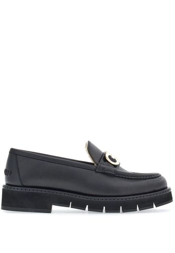 Ferragamo Gancini-buckle leather loafers - Nero