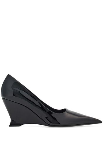 Ferragamo 70mm wedge-heel leather pumps - Nero