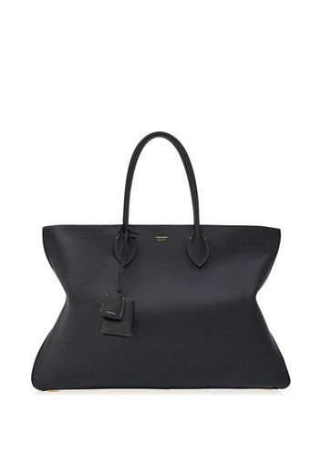 Ferragamo logo-stamp leather tote bag - Nero