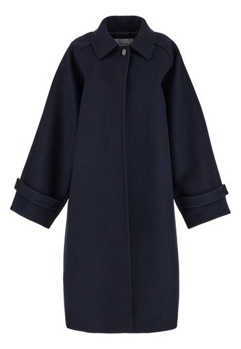 Ferragamo single-breast wool coat - Blu