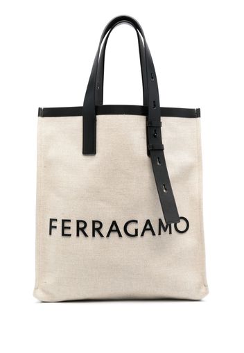 Ferragamo Borsa tote con logo - Toni neutri