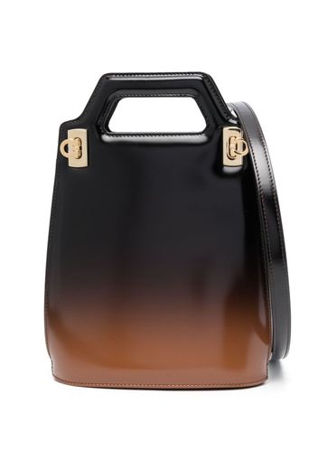 Ferragamo Wanda ombré-effect leather bag - Nero