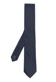 Ferragamo Riccione silk embroidered-design tie - Blu