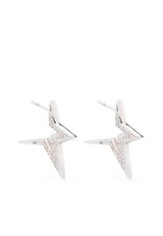 Ferragamo crystal-embellished star post earrings - Argento