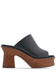 Ferragamo 85mm leather wedge sandals - Nero
