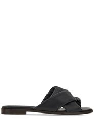 Ferragamo Sandali slides con dettaglio a nodo - Nero