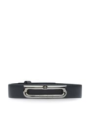 Ferragamo Gancini-plaque leather bracelet - Nero