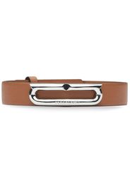 Ferragamo Gancini-plaque leather bracelet - Marrone