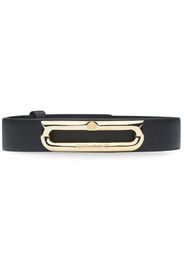 Ferragamo Gancini-plaque leather bracelet - Nero