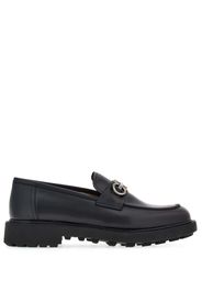 Ferragamo Gancini-plaque leather loafers - Nero