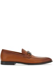 Ferragamo Gancini-plaque leather loafers - Marrone