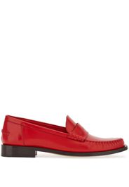 Ferragamo logo-embossed leather loafers - Rosso