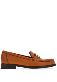 Ferragamo Gancini-ornament leather mocassins - Marrone