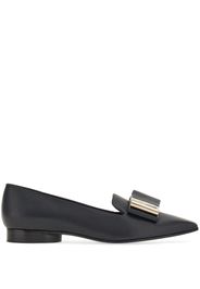 Ferragamo bow-detail lambskin loafers - Nero