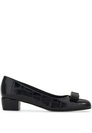 Ferragamo Vara bow-detail leather pumps - Nero