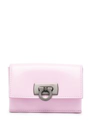 Ferragamo logo-fastening leather purse - Rosa