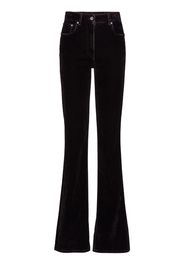 Ferragamo high-waist flared velvet trousers - Nero