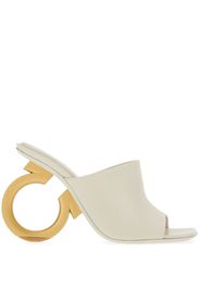 Ferragamo 105mm Elina leather mules - Bianco