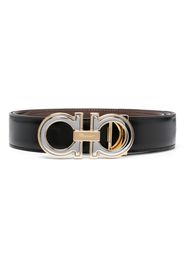 Ferragamo Gancini-buckle leather belt - Nero