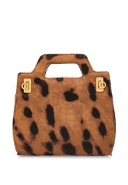 Ferragamo Borsa Wanda mini leopardata - Toni neutri