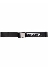 Ferrari logo-print buckle-fastening belt - Nero