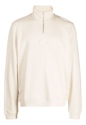 Fila logo-patch zip-up sweatshirt - Toni neutri