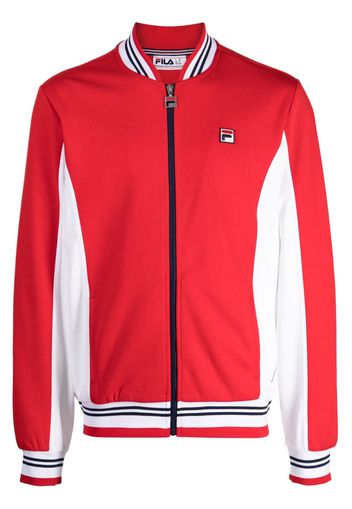 Fila logo-patch zipped sweatshirt - Rosso