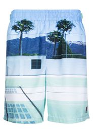 Fila graphic-print swim shorts - Verde