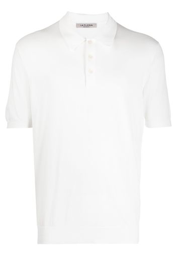 Fileria short-sleeve cotton polo shirt - Bianco