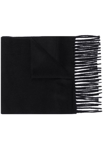 fine knit frayed edge scarf