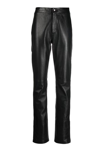 Filippa K Pantaloni in pelle Cassidy - Nero