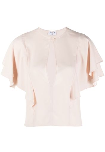 Filippa K Blusa con ruches - Rosa