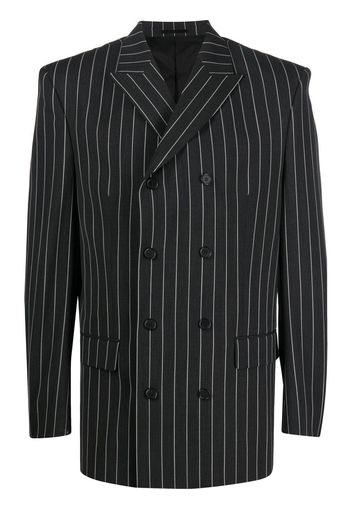 Filippa K Blazer gessato doppiopetto - Nero