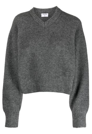 Filippa K Maglione con scollo a V - Grigio