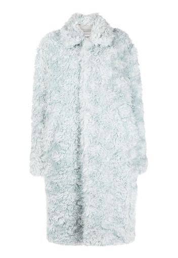 Filippa K Cappotto in finto shearling doppiopetto - Blu