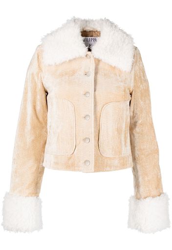 Filippa K Giacca con bordi in shearling - Toni neutri