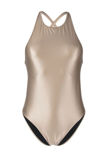 Filippa K crossover-strap one-piece swimsuit - Toni neutri