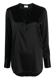 Filippa K keyhole-collar silk blouse - Nero