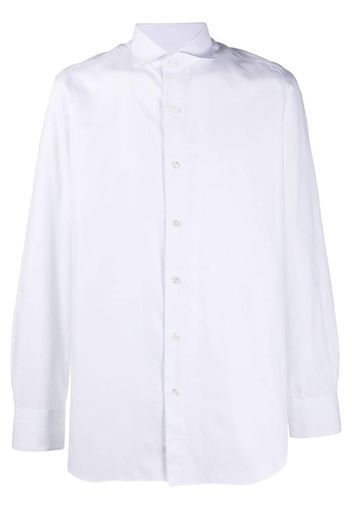 curved-hem long-sleeved shirt