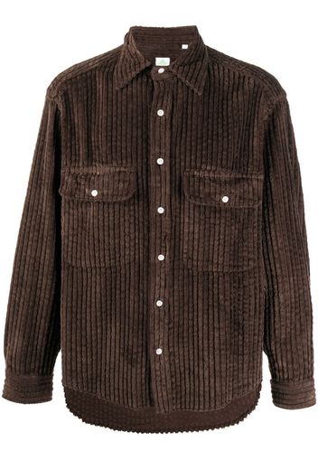 corduroy long-sleeved shirt