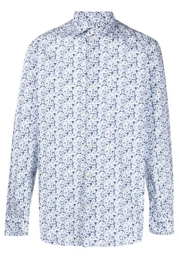 Finamore 1925 Napoli Camicia a fiori - Blu