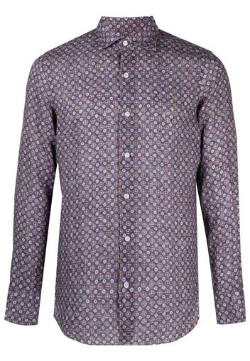 Finamore 1925 Napoli Camicia con stampa - Blu