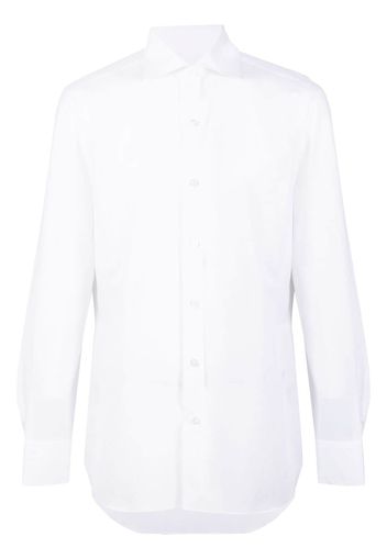 Finamore 1925 Napoli slim fit cotton-linen blend shirt - Bianco